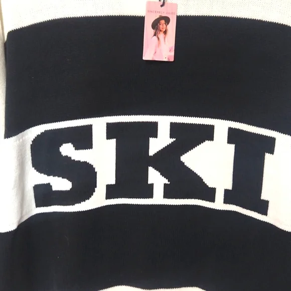 NEW! Sincerely Jules SKI Crewneck Pullover Sweater - Picture 2 of 9